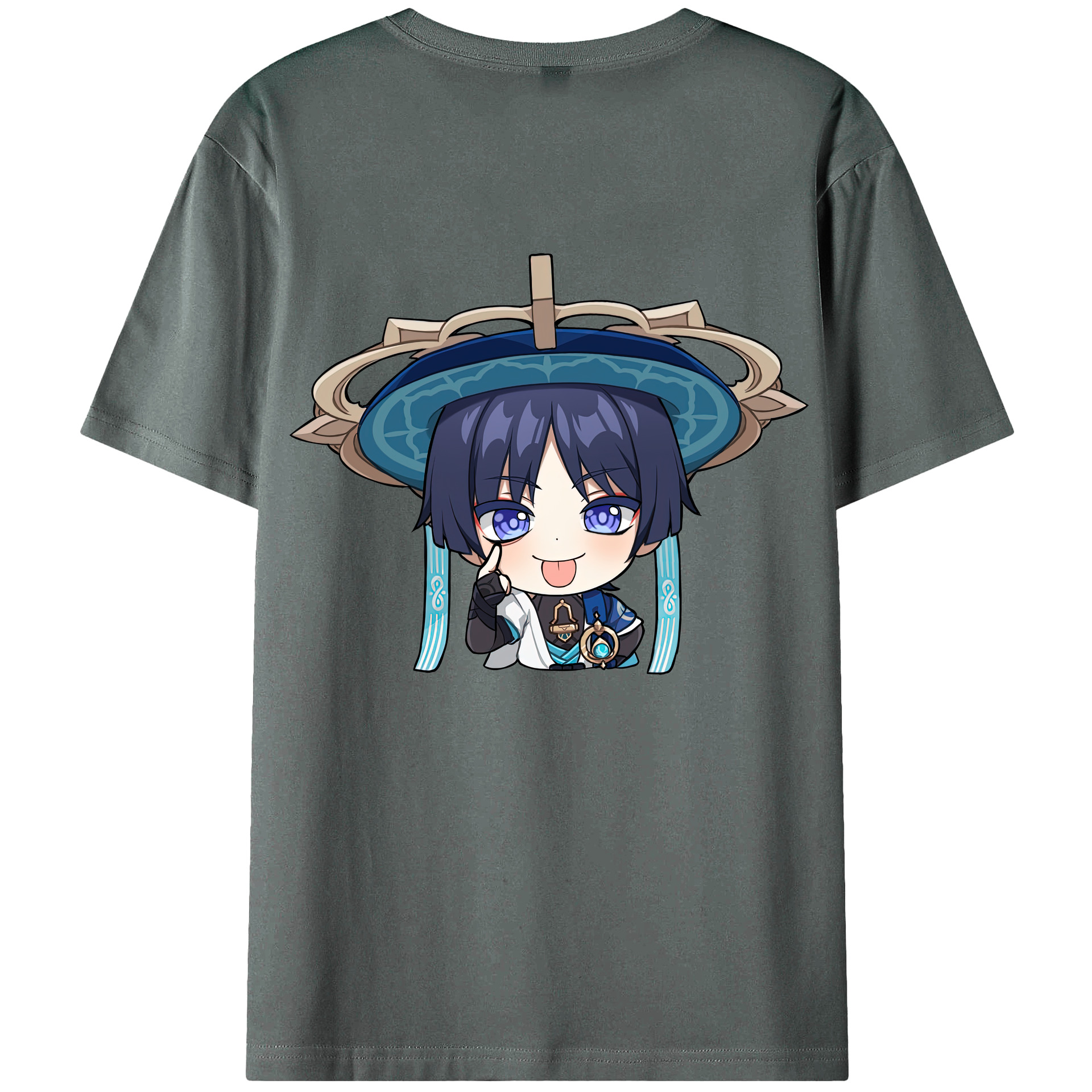 げんし神 さんペい genshin Sanpei 綿100％ メンズ半袖Tシャツ（バックプリント） 通気性